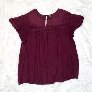 Torrid Burgundy Blouse - Size 4